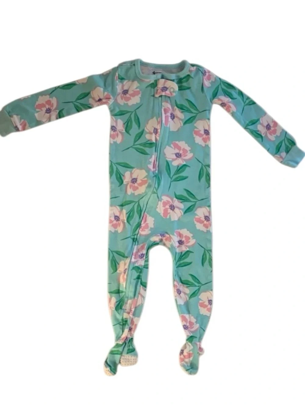 Member’s Mark My Favorite Pajamas Floral Zip Up Cotton Pajamas Size 12 Months
